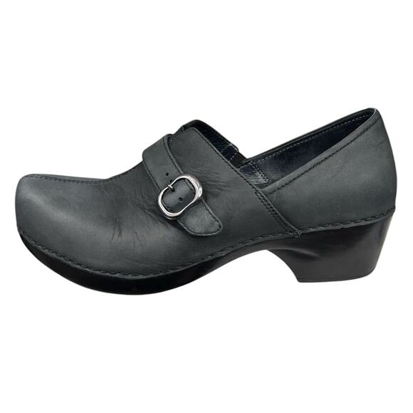 Dansko Women’s Tamara Grey Black Nubuck Slip On Clogs Size 40 US 9.5/10 - Picture 3 of 11